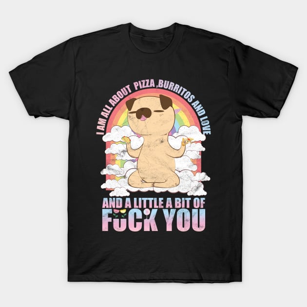 Pug Yoga Fuck You T-Shirt T-Shirt by avshirtnation